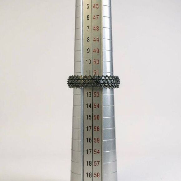 Stunning Black Moissanite Eternity Band – Size 6 – Bold, Elegant, Unforgettable - Picture 6 of 7